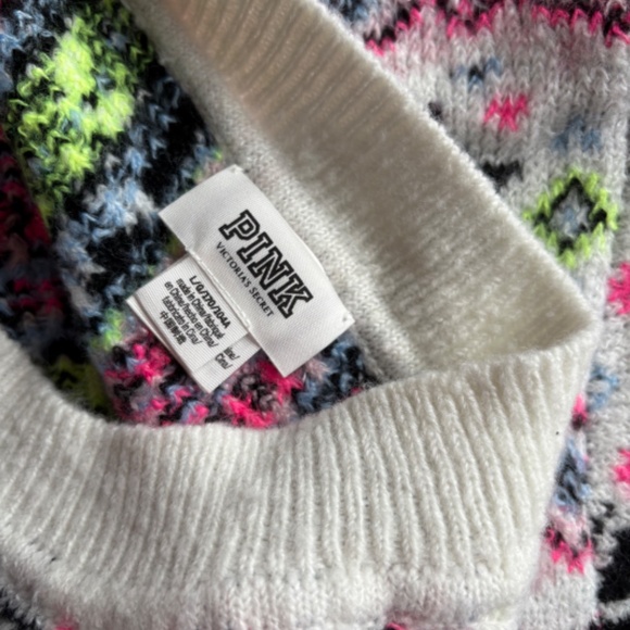 Victoria's Secret PINK Snowflake Sweater Size Large - Picture 5 of 6